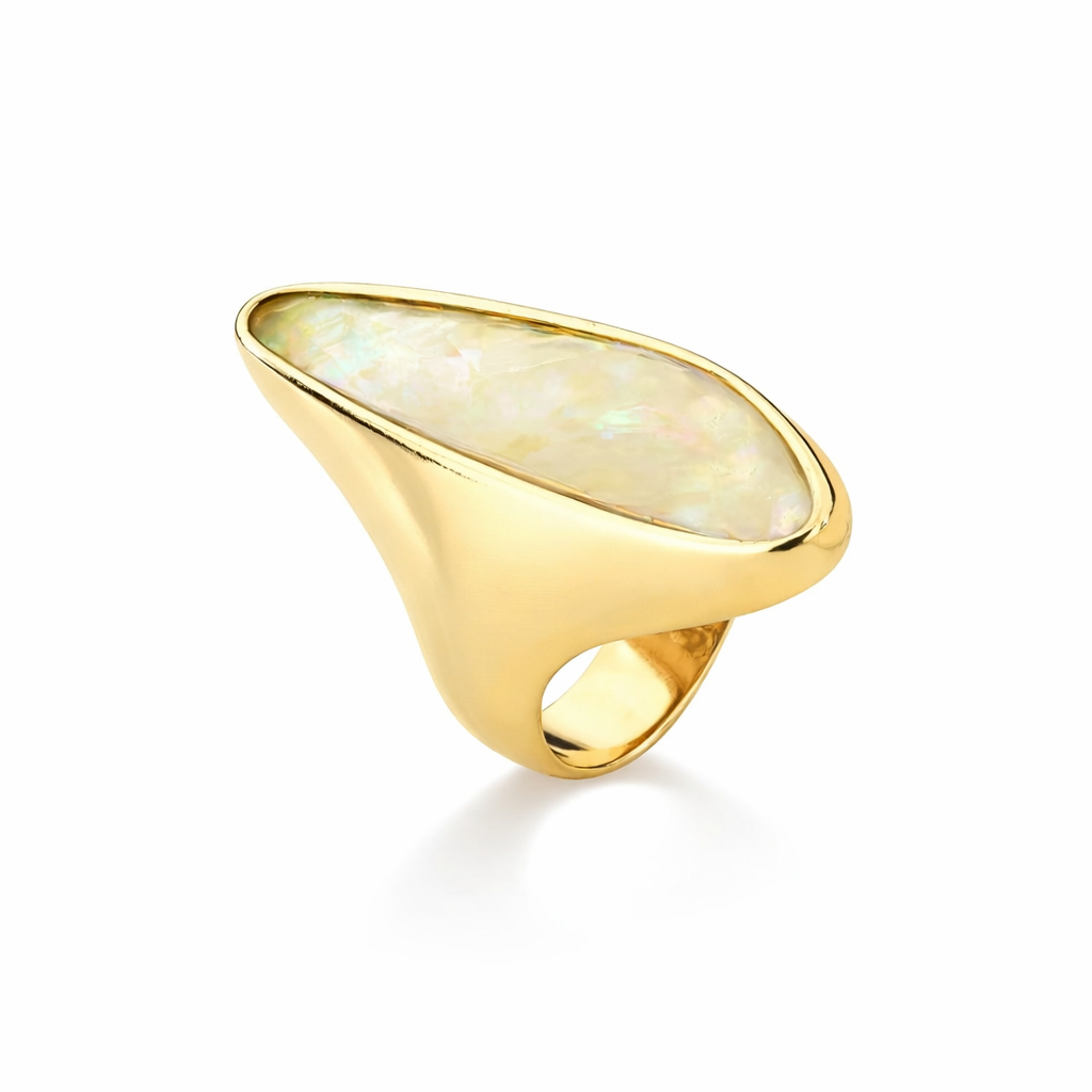 TerraFusion Gems Sea Horizon Abalone Shell Luxe Ring