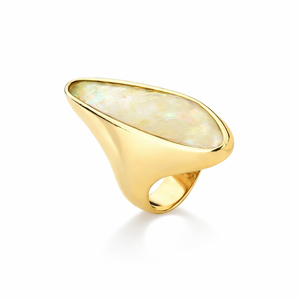 TerraFusion Gems Sea Horizon Abalone Shell Luxe Ring