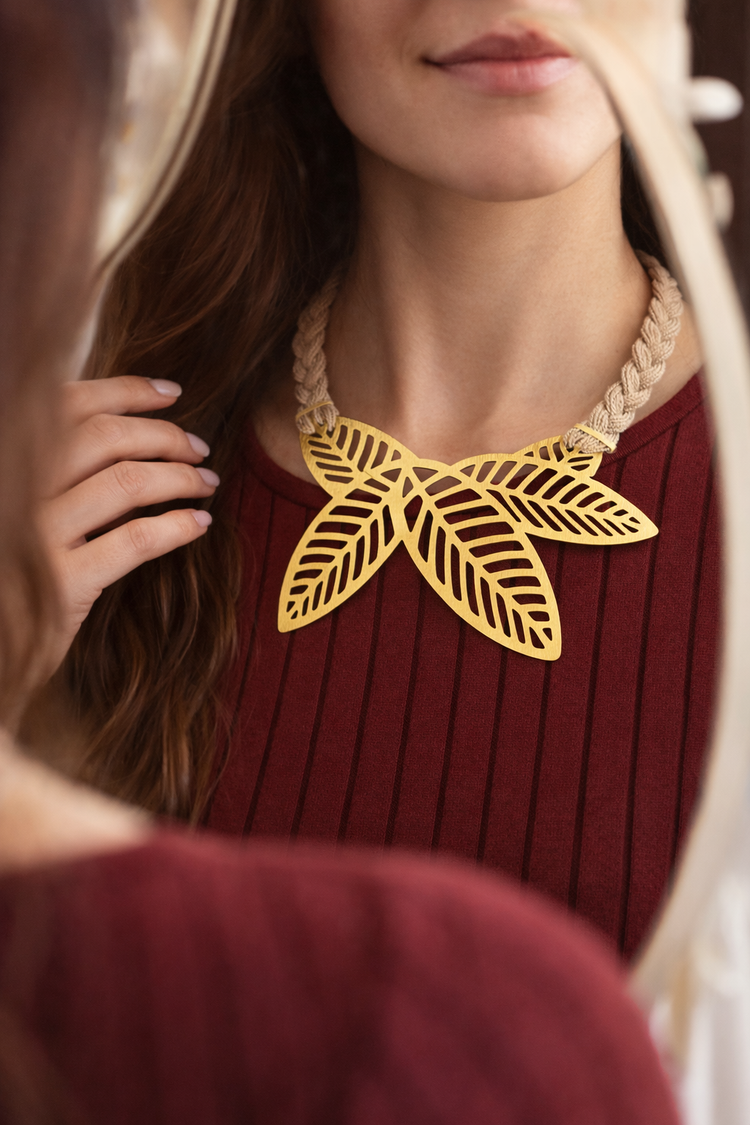 Ethereal Amazonia Leaves Necklace