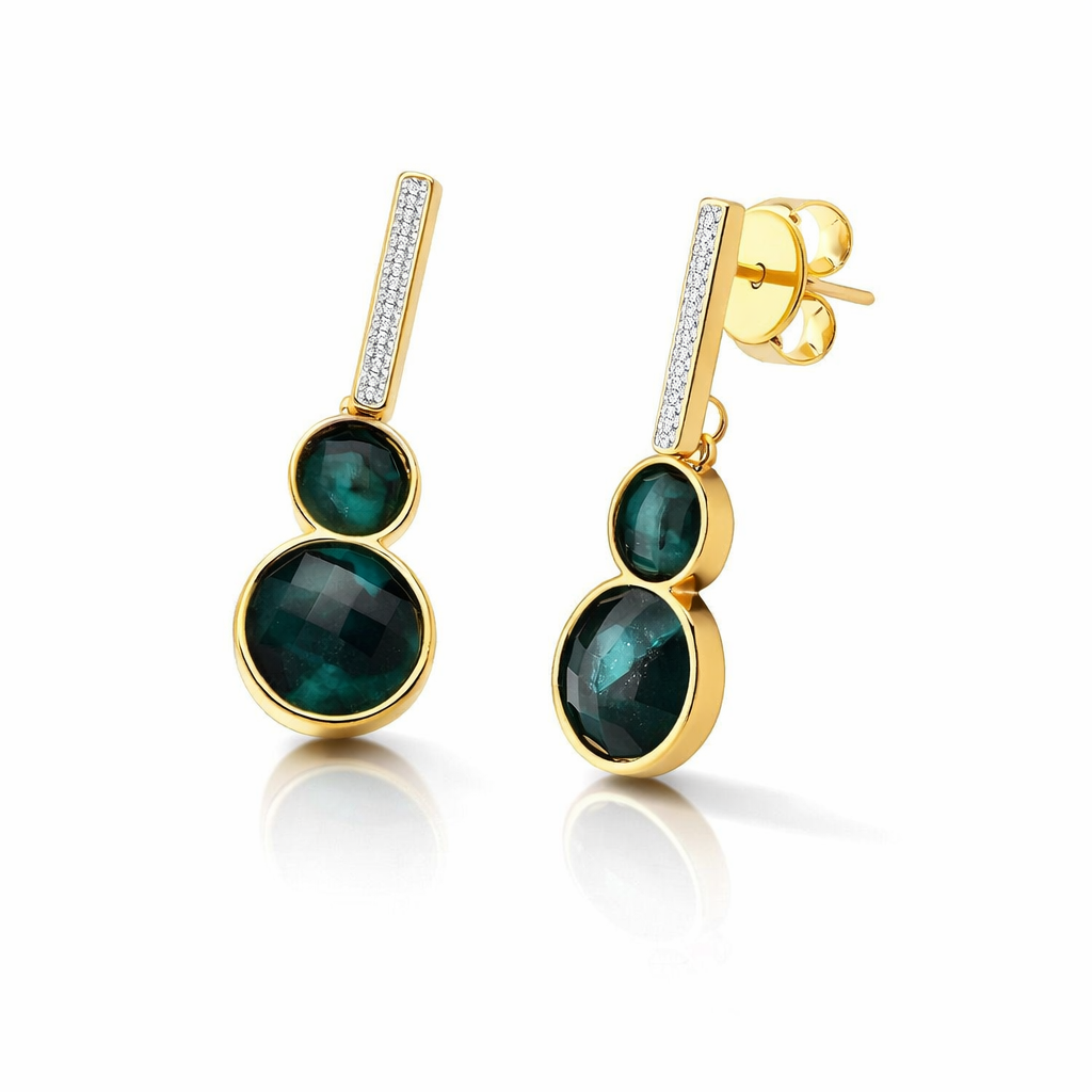 PureNature Ornaments Purely Precious Emerald Earrings