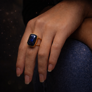 TerraFusion Gems Kindness Fire Agate Cuff Ring