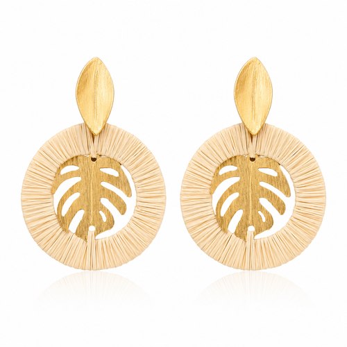 Ethereal Amazonia Cutout Monstera Leaf - Buriti Earrings