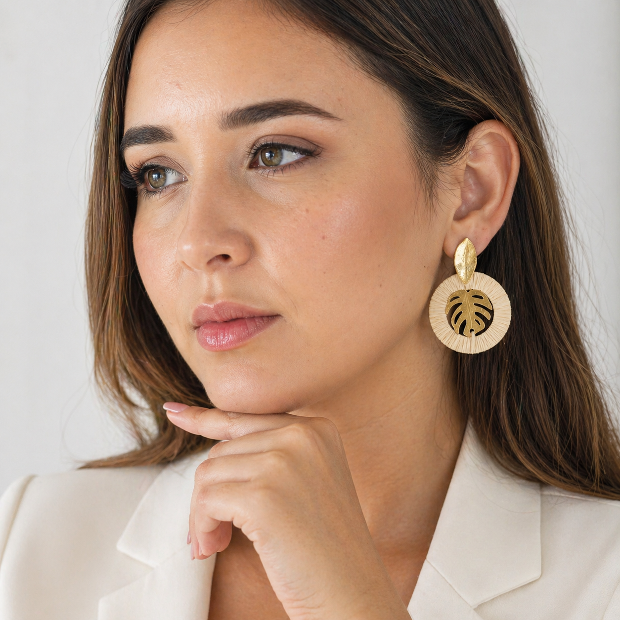 Ethereal Amazonia Cutout Monstera Leaf - Buriti Earrings