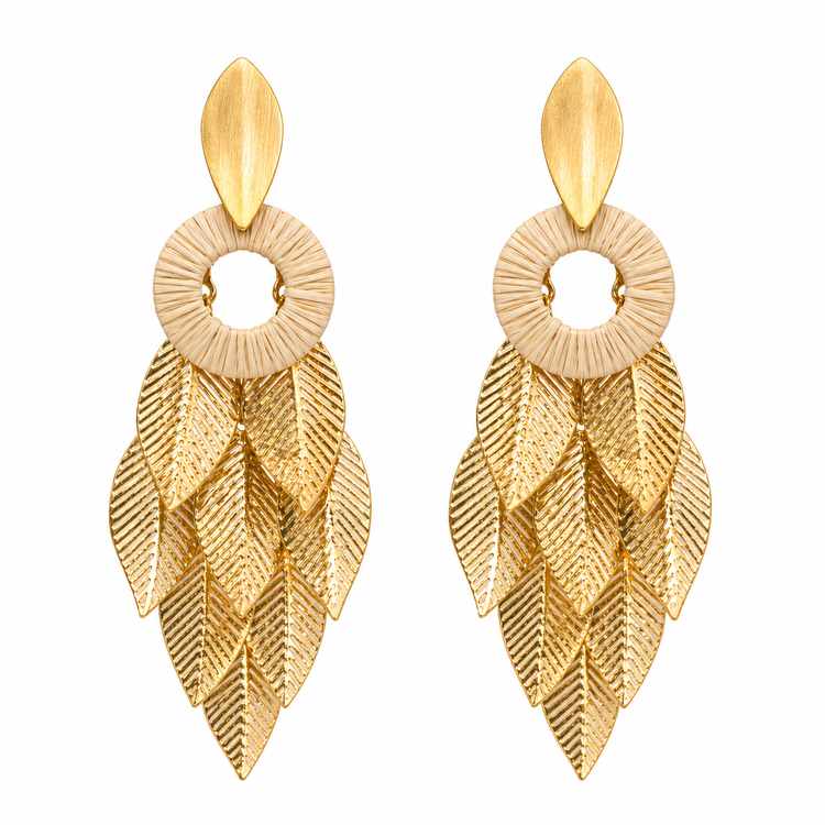 Ethereal Amazonia Maxi Tropical Cascade Earrings
