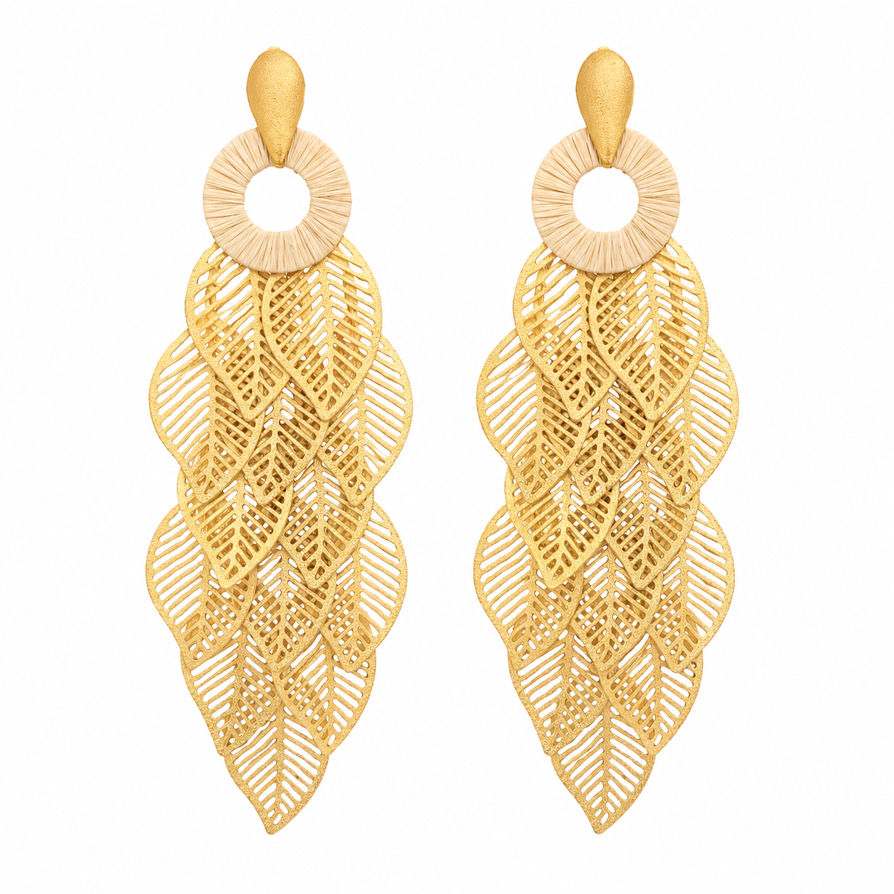Ethereal Amazonia Maxi Tropical Cascade Earrings