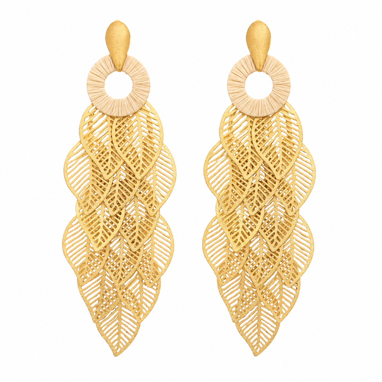 Ethereal Amazonia Maxi Tropical Cascade Earrings