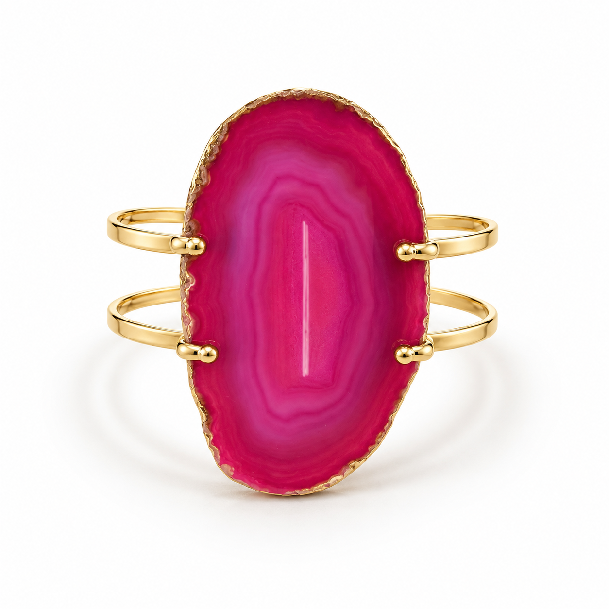 Colours of Brazil Natural Agate Cuff Bracelet
