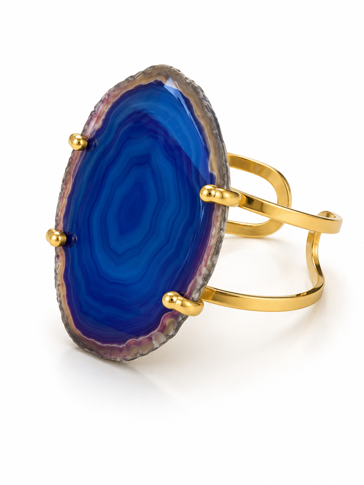 Colours of Brazil Natural Agate Cuff Bracelet
