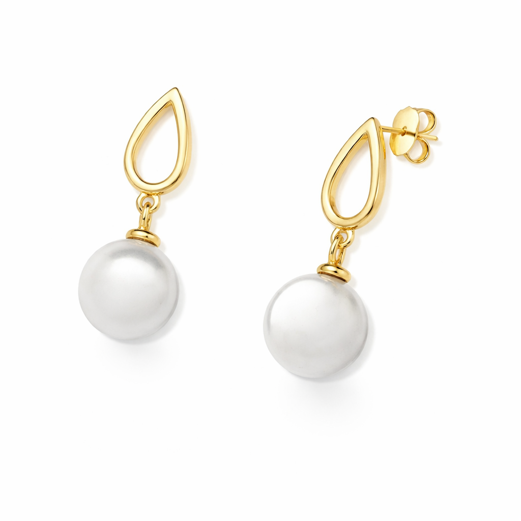 PearlFusion Ocean Drops Shell Pearl Earrings