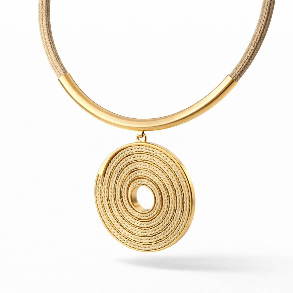 Colar, brincos e anéis artesanais