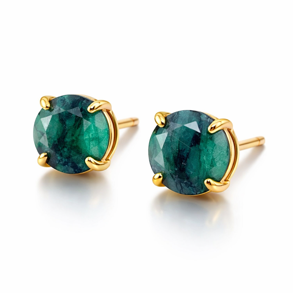 TerraFusion Gems Polished Natural Stone Stud Earrings