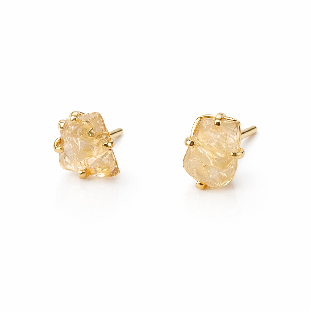 PearlFusion Rutilated Quartz Stud Earrings