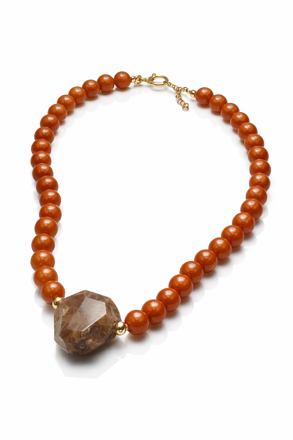 EarthLuxe Treasures Forest Jasper & Agate Statement Necklace