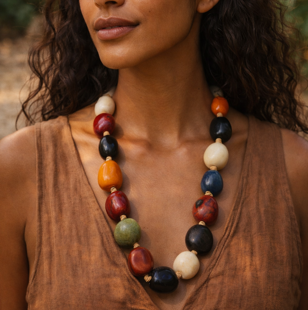 Treasures Forest Jarina Seed Statement Necklace