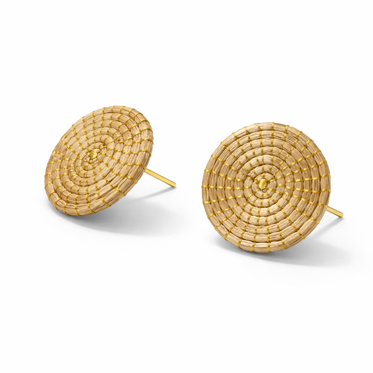 EarthWoven Capim Dourado Classic Stud Earrings