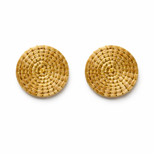 EarthWoven Capim Dourado Classic Stud Earrings