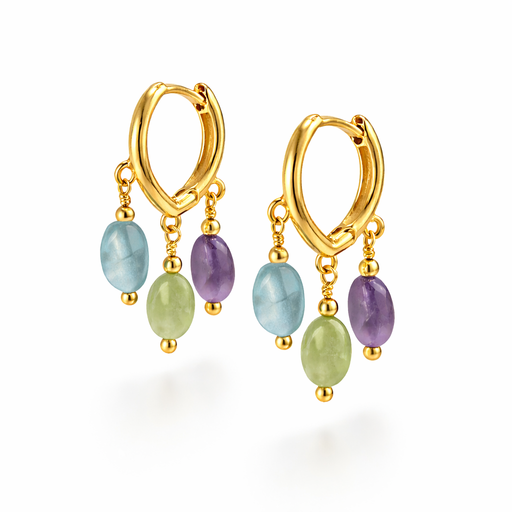 Essentials of Brazil Multi-Tourmaline Mini Hoops