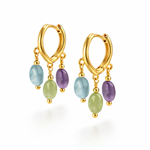 Essentials of Brazil Multi-Tourmaline Mini Hoops