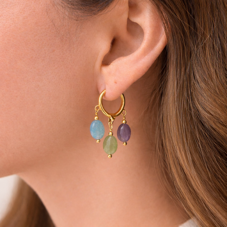 Essentials of Brazil Multi-Tourmaline Mini Hoops