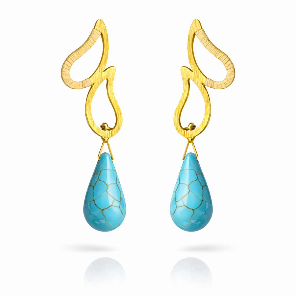 Ethereal Amazonia Turquoise Flow Earrings