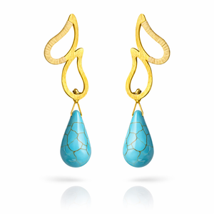 Ethereal Amazonia Turquoise Flow Earrings