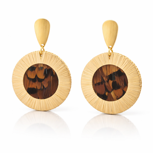 Ethereal Amazonia Natural Peacock Earrings
