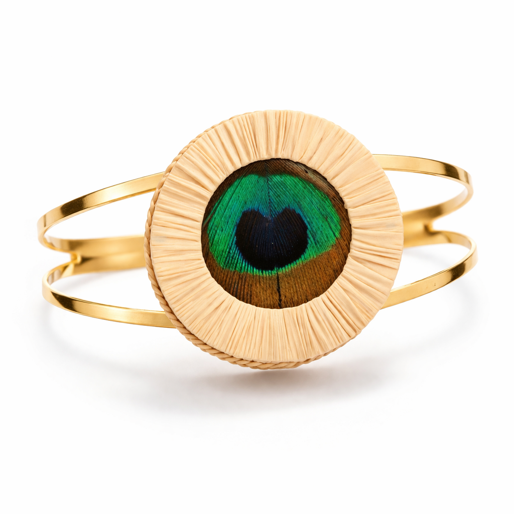Ethereal Amazonia Peacock Cuff Bracelet