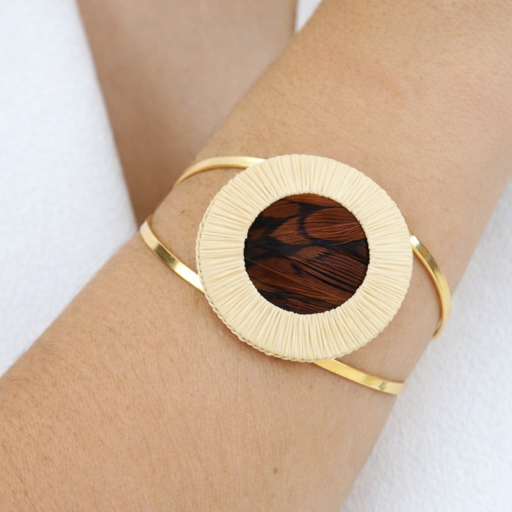 Ethereal Amazonia Peacock Cuff Bracelet