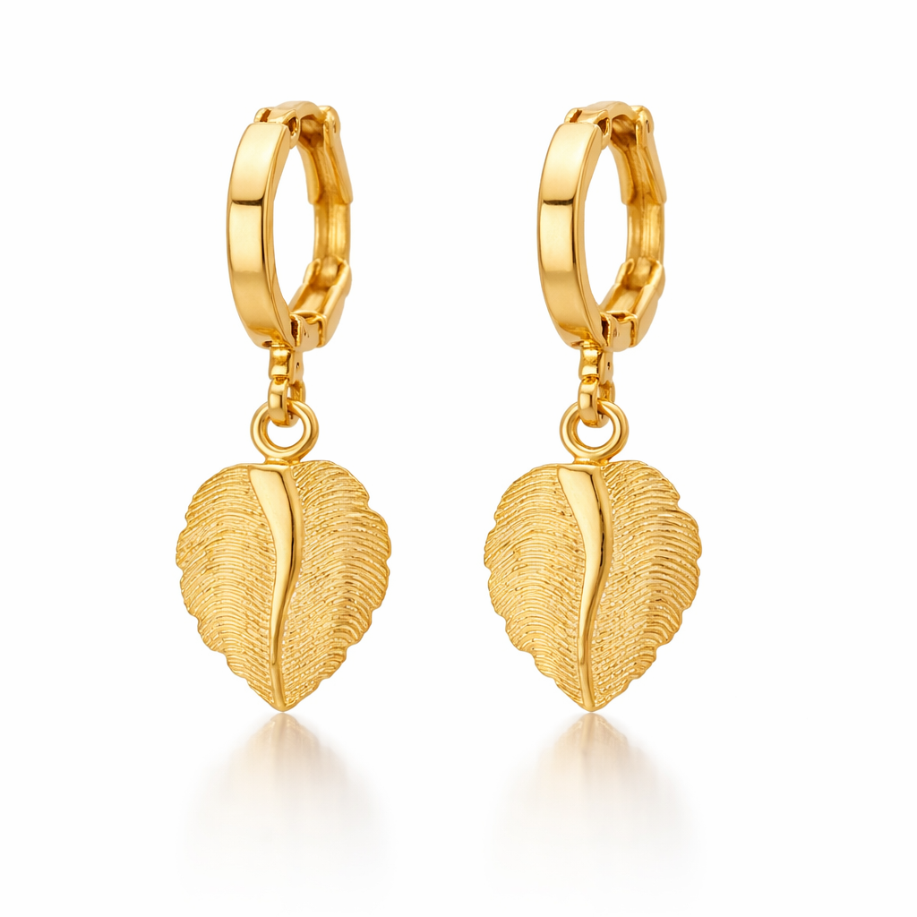 Brazilian Treasures Amazonia Leaf Mini Hoops