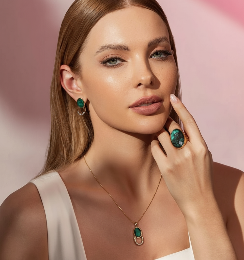 PureNature Ornaments Outliner Emerald Set