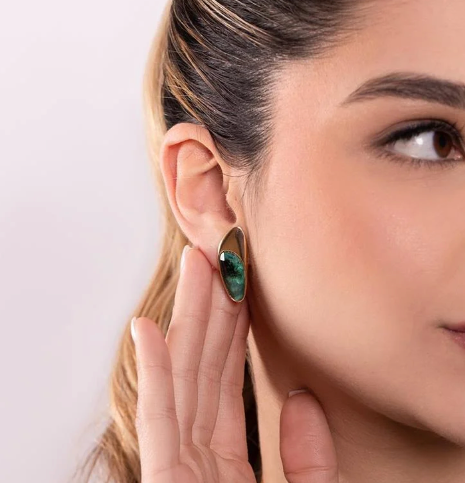 PureNature Ornaments Emerald Eternal Elegance Earrings