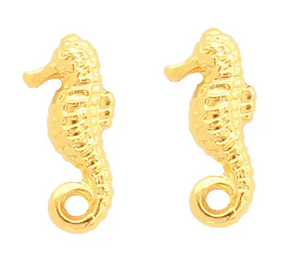 Ethereal Amazonia Small Gold Plated Stud Earrings