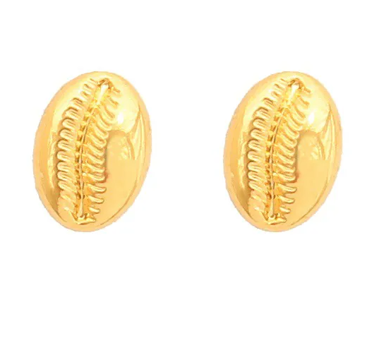 Ethereal Amazonia Small Gold Plated Stud Earrings