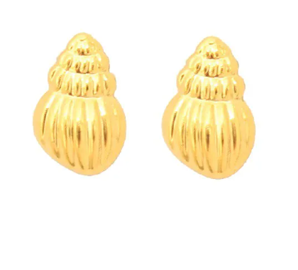 Ethereal Amazonia Small Gold Plated Stud Earrings