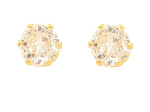 Ethereal Amazonia Small Gold Plated Stud Earrings