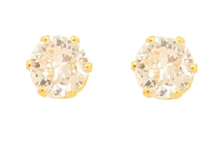 Ethereal Amazonia Small Gold Plated Stud Earrings