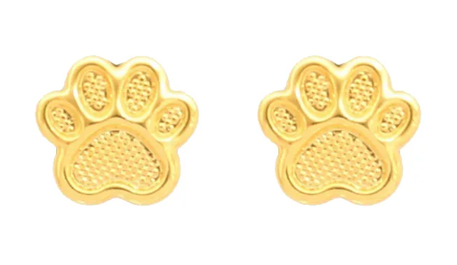 Ethereal Amazonia Small Gold Plated Stud Earrings