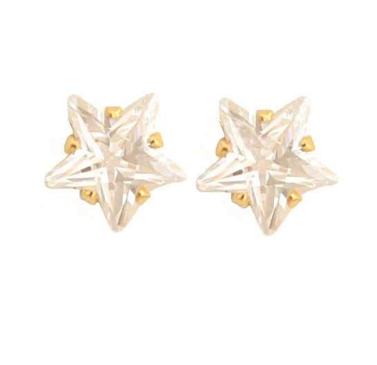 Ethereal Amazonia Small Gold Plated Stud Earrings