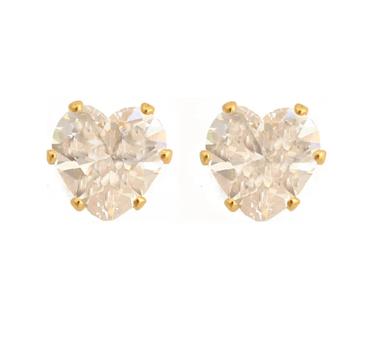 Ethereal Amazonia Small Gold Plated Stud Earrings