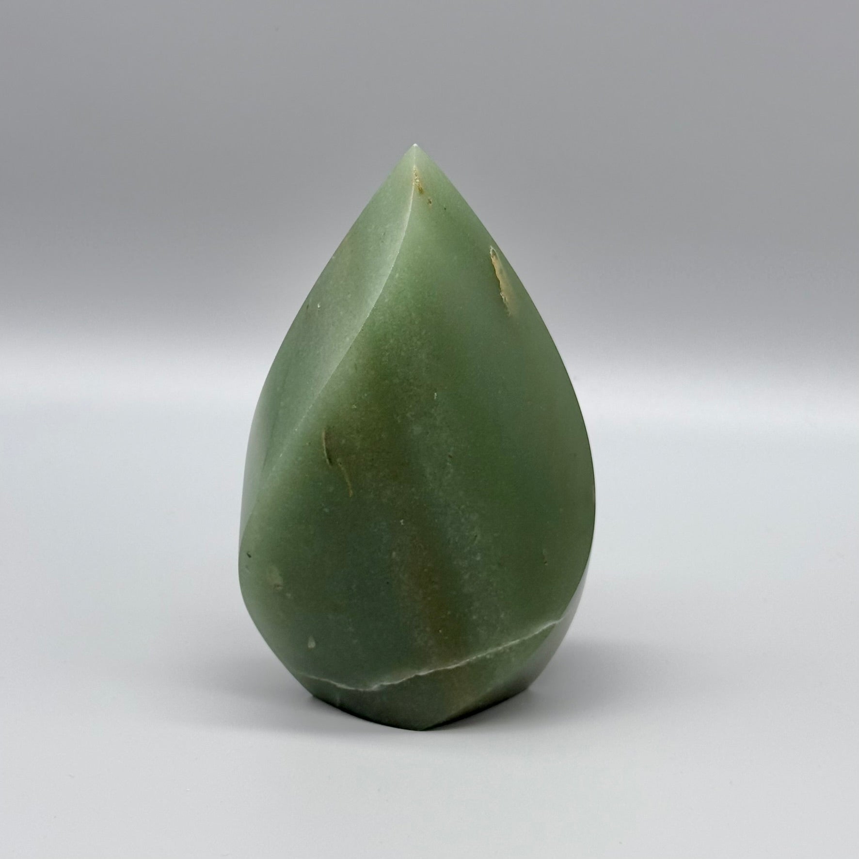 Timeless Terra - Green Aventurine Stone Flame Shape - Treasures of Brazil