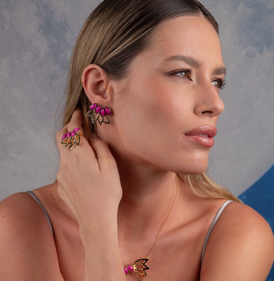 TerraFusion Flourish Pink Necklace