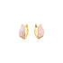 Blooming Beauty 18k Gold Plated Flourishing Tulips Rose Quartz Stud Earrings