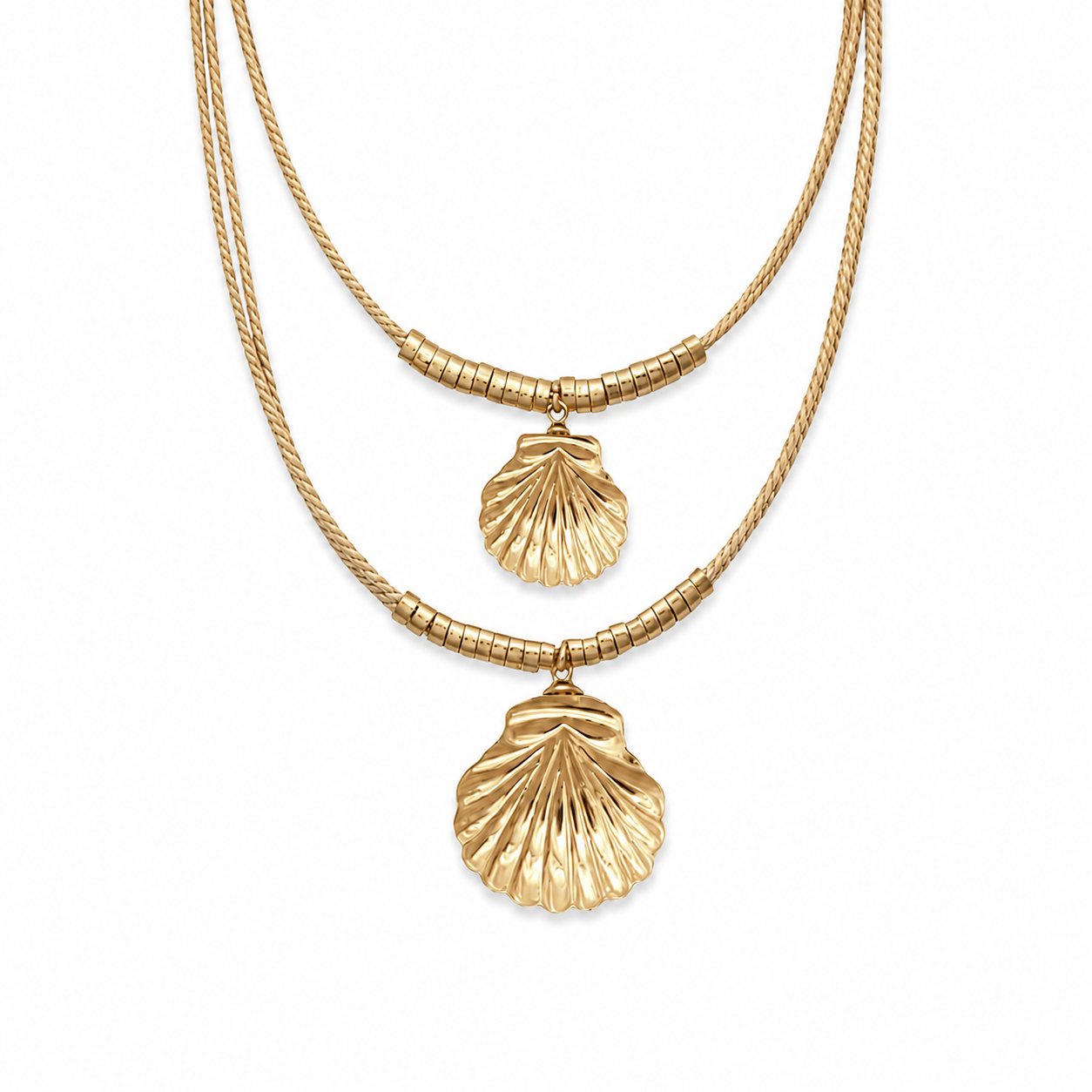 Ethereal Amazonia Sea Essence Layered Buriti Necklace