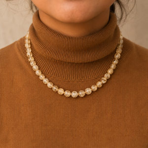 Essentials of Brazil 8mm Citrine Bead Necklace