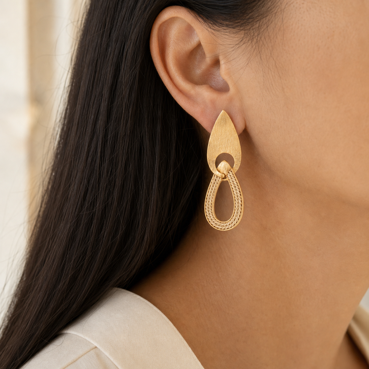 Ethereal Amazonia Sunburst Drops Buriti Earrings – view 2