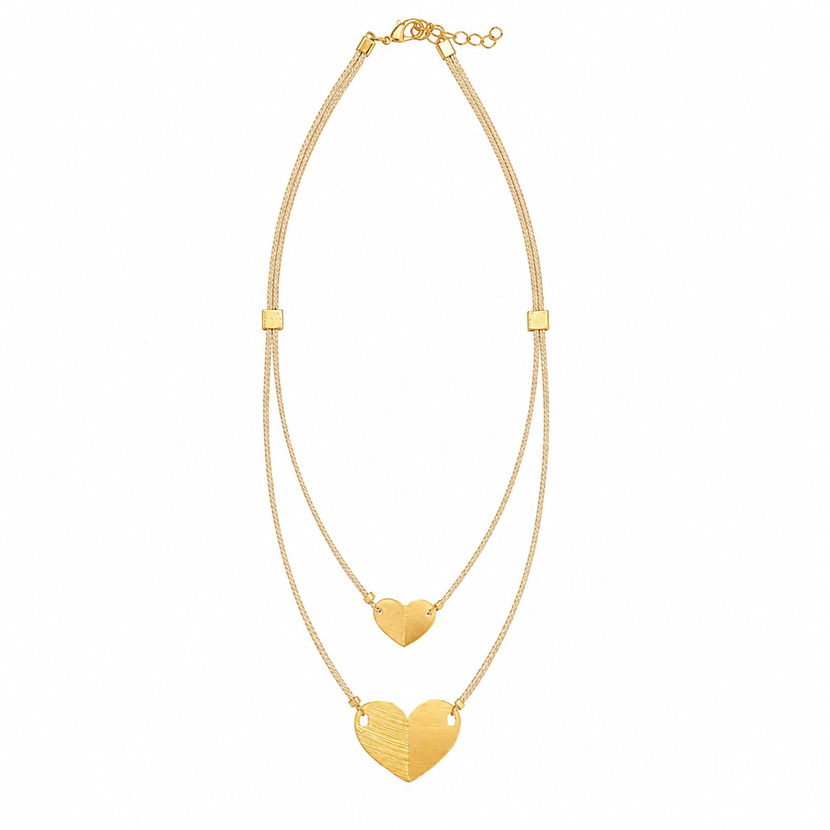 Ethereal Amazonia Golden Heart Layered Buriti Necklace — additional product view 3