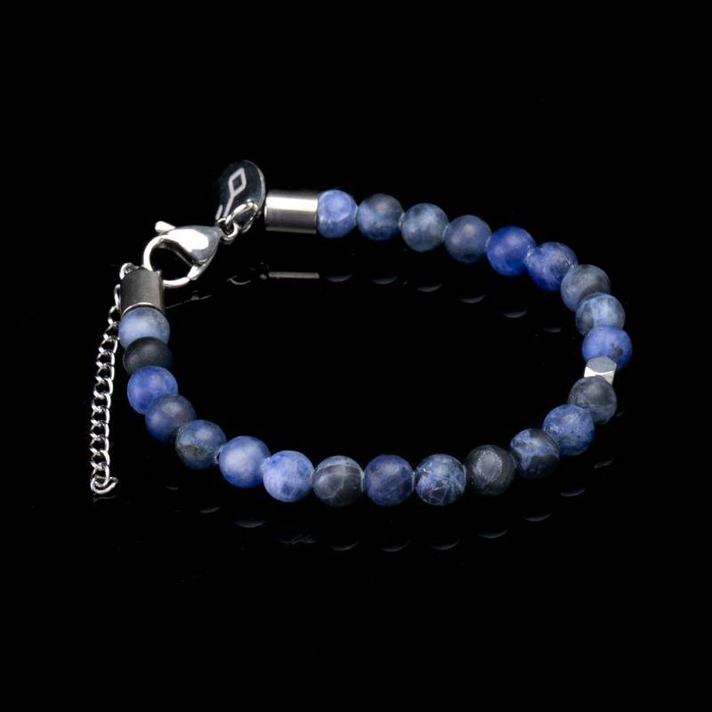 Kobe Natural Blue Sodalite Stone Bracelet | Men's Bracelet | Key Design