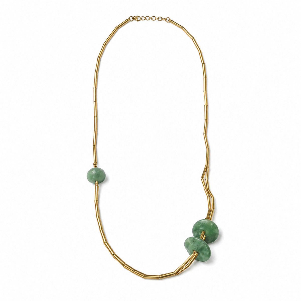 Catarina Concept Ceramic & Brass Long Necklace