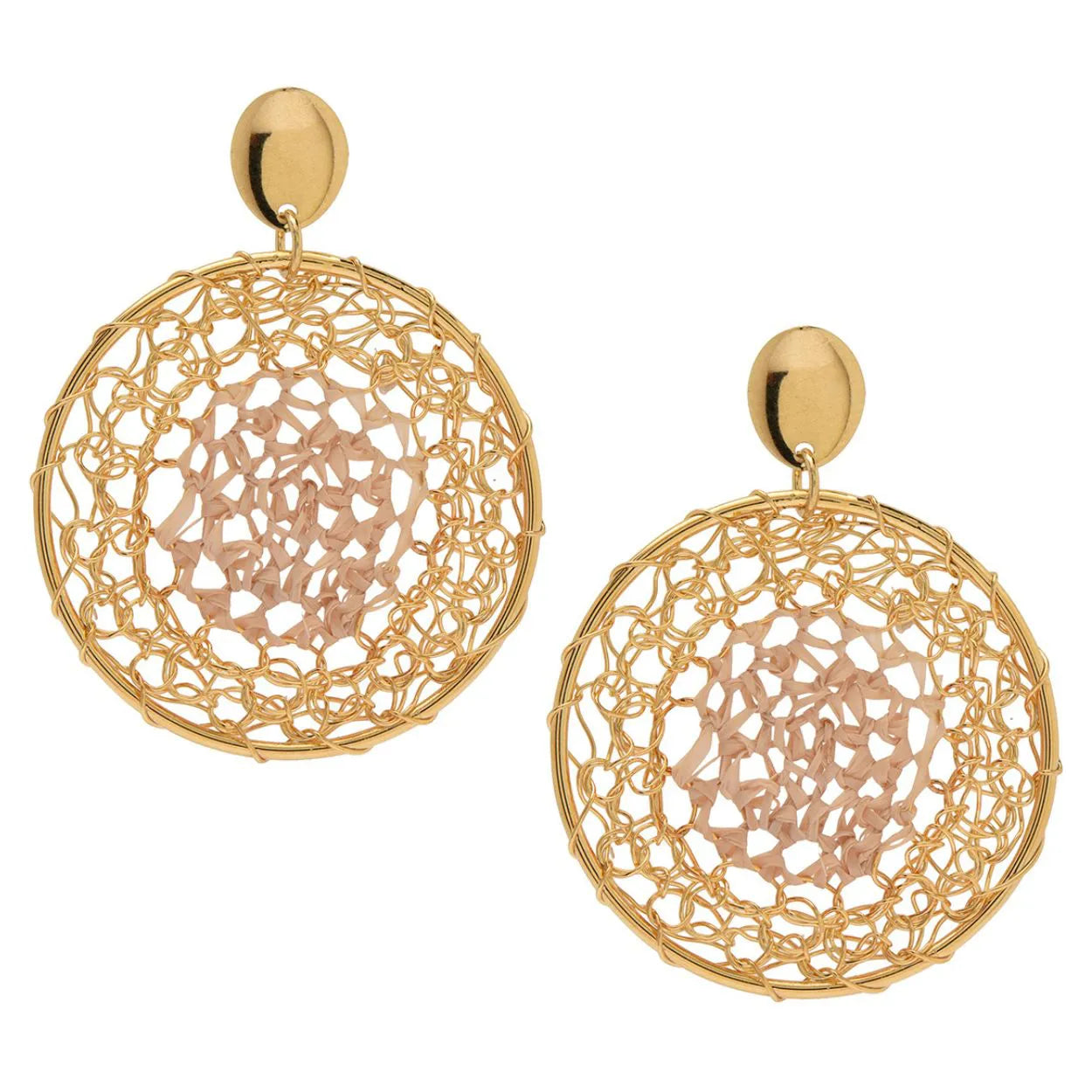 Ethereal Amazonia Crochet Circle Buriti Earrings