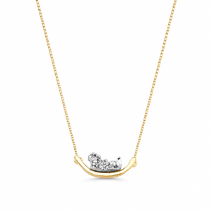 Natural Platinum Druzy crystal necklace with delicate gold-tone chain